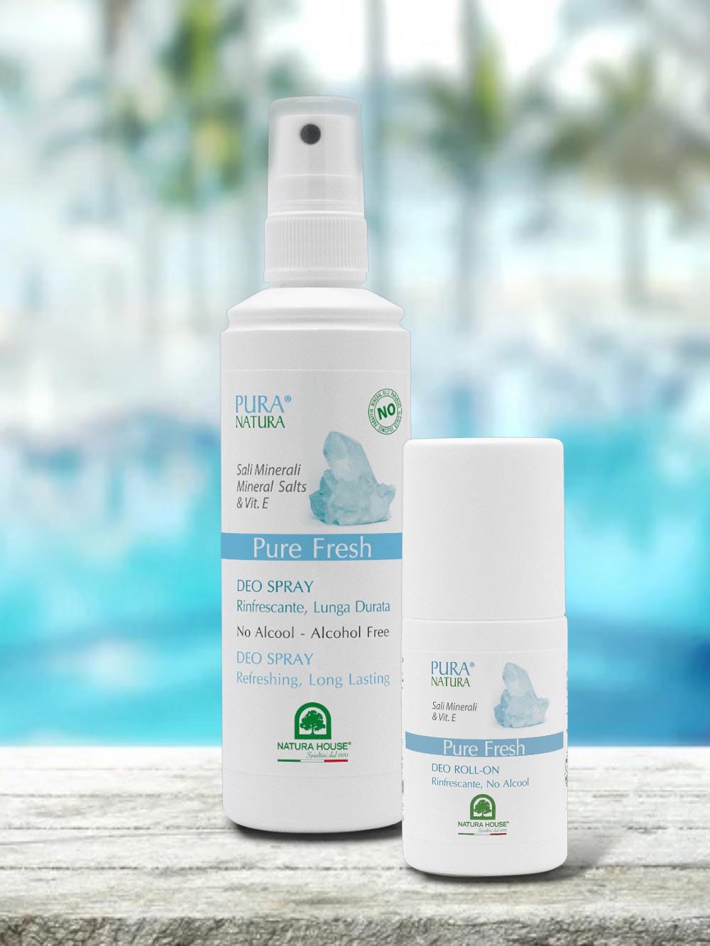 DEO PURE FRESH Deodorante ROLL ON - Rinfrescante, Lunga Durata