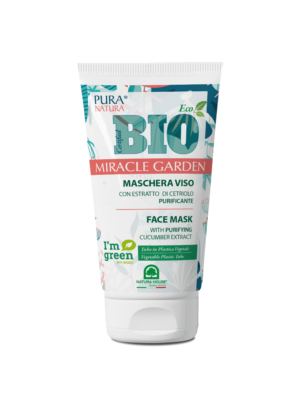 MIRACLE GARDEN ORGANIC FACIAL MASK with Cucumber Extract, Purifying
