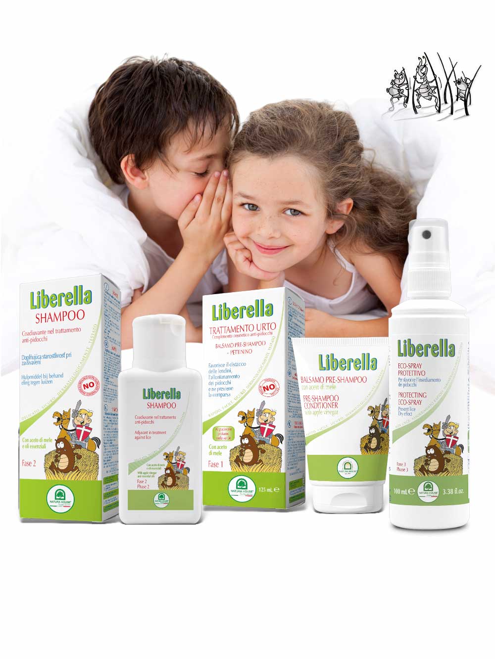 LIBERELLA TRATTAMENTO URTO ANTI PIDOCCHI (BALSAMO) + PETTINE pre-shampoo